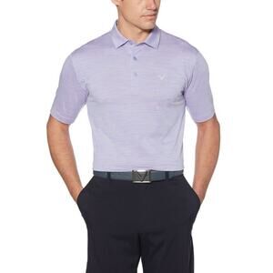 NWT Callaway Men Sachet Pink Short Sleeve Space Dye Jacquard Polo Shirt Size 3X